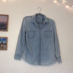 Light blue button down